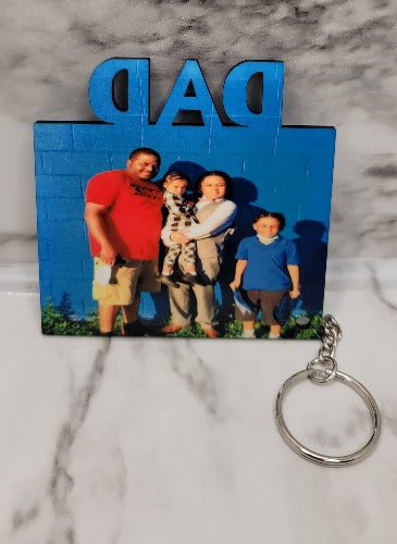 OXYEFEI Personalized Keychain, Sublimation Keychain Custom Picture/Name  Souvenir Keyring for Father and Mother